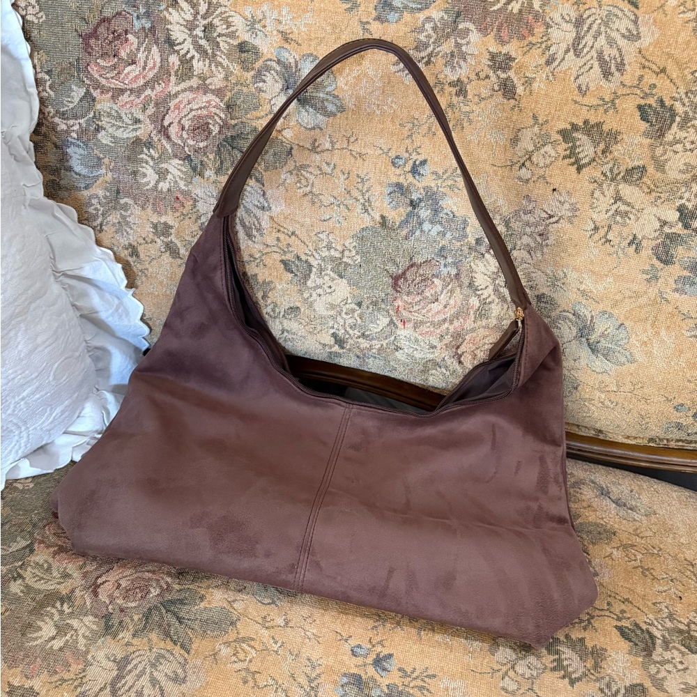 Elegant Brown Suede Women's Bag